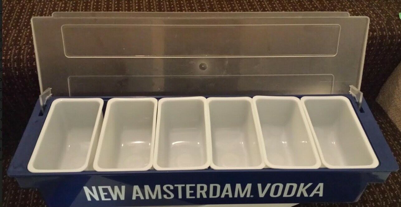 New Amsterdam Vodka  garnish tray with 6 compartment, brand new.