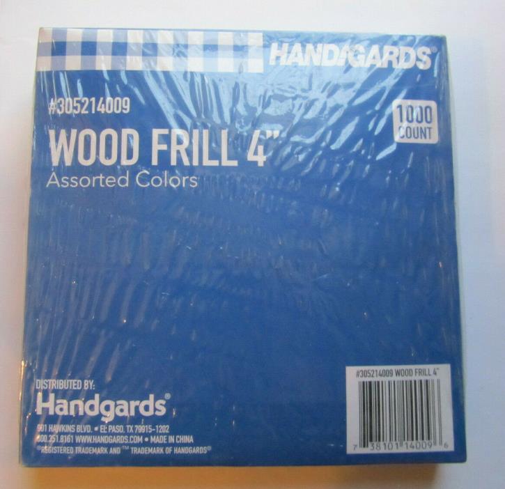 Wood Frill Frills Wood Wooden Toothpicks, 4