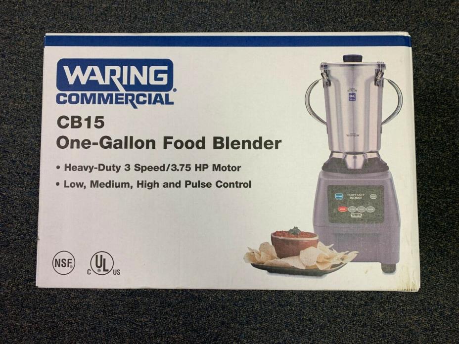 WARING COMMERCIAL CB15 Food Blender, Electronic Membrane Panel - NEW SEALED