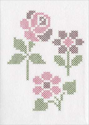 DMC Magic Paper Pre-Printed Needlework Designs Flowers - Cross St 077540931507