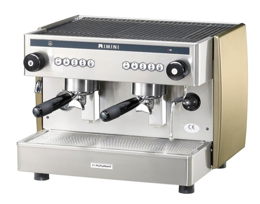 NEW Futurmat Rimini Compact 2 Group Espresso machine Compaq2 220V 8Liter boiler