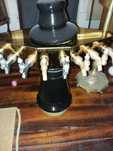 Vintage ceramic and Brass 8 Tap  Bar Mushroom Tower Draft Beer Dispenser. Rare