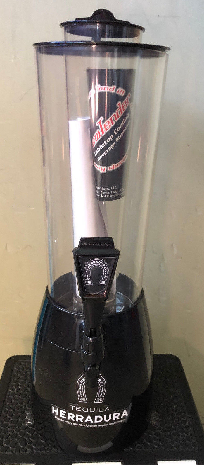Tequila Herradura Black BrewTender Tower Cooler Bar 80oz Lighted