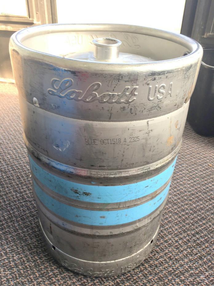 Beer Keg 1/2 Barrel Used Empty - Stainless Steel - 15.5 Gallon - Sankey D Tap