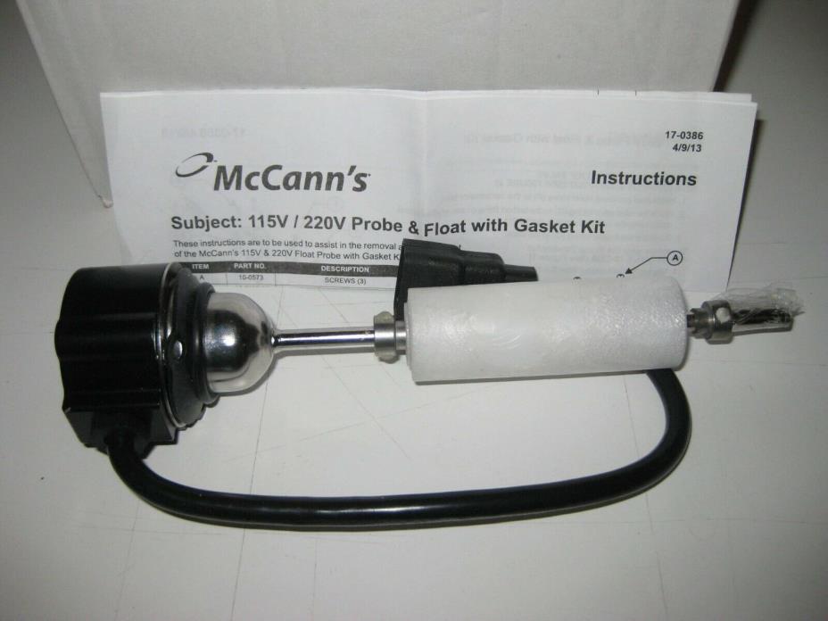 McCann's Probe/Float Control 17-0386 / 16-1404 Kit 115V NIB