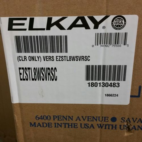 NEW Elkay EZSTL8WSVRSC Versatile Bi-Level Pushbar Water Fountain Cooler CLR ONLY