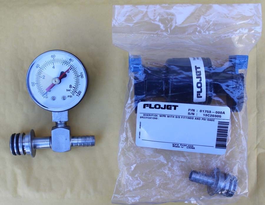 NEW FLOJET 120 PSI WPR Water Pressure Regulator With Fittings and Gage 01753000A