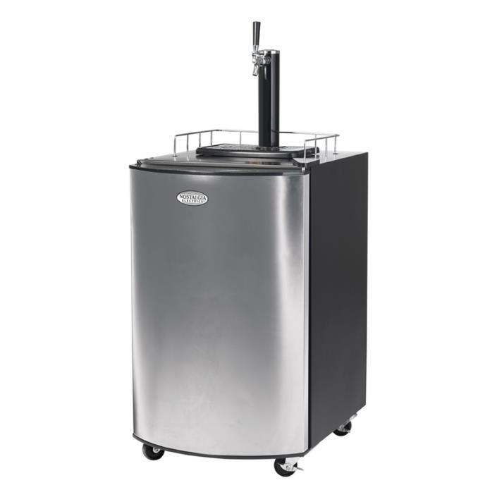 Stainless Steel Full Size Kegerator, Home Brew Tap Beer Dispenser Refrigerator