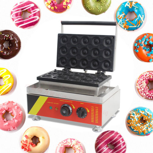 110V Commercial Donut Machine Electric NonStick Donut Maker 5KW 15 Grids USA