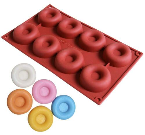 Ozera 8 Cavity Silicone Donut Pan (2 Pack), Muffin Cups, Cake Baking Ring,...