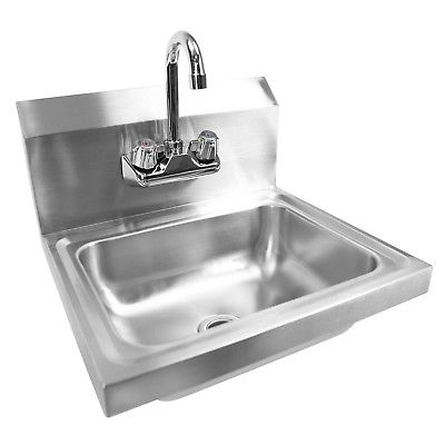 Gridmann Commercial NSF Stainless Steel Sink Wall Mount Hand Washing Basin