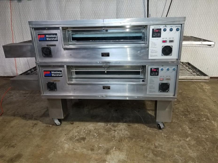 Middleby Marshall PS570  Double Stack Nat Gas Pizza Conveyor Ovens....Video Demo