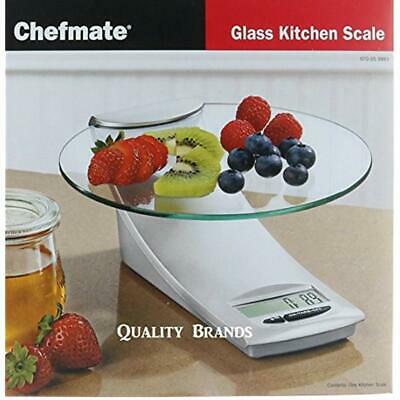 Chefmate Glass Kitchen Food Digital Scale 9lb/4kg, Fast 