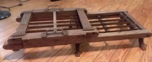 Antique Thomas Mills & Brother Hard Candy Cutter Oak Frame Steel Blades