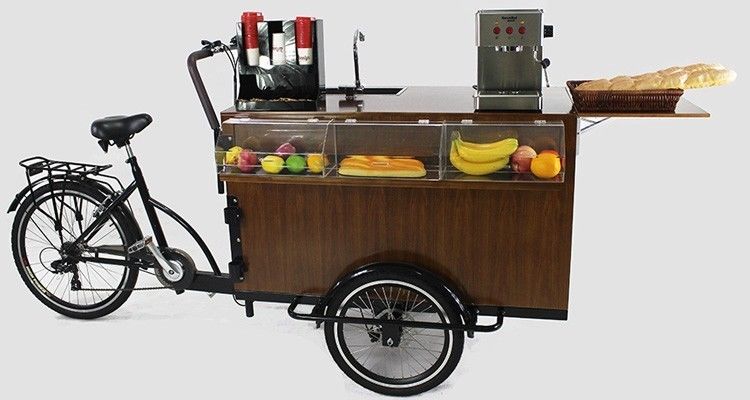 BLACK MOBILE COFFEE CART/COFFEE BIKE/FOOD CART/HOT DOG CART BE YOUR OWN BOSS