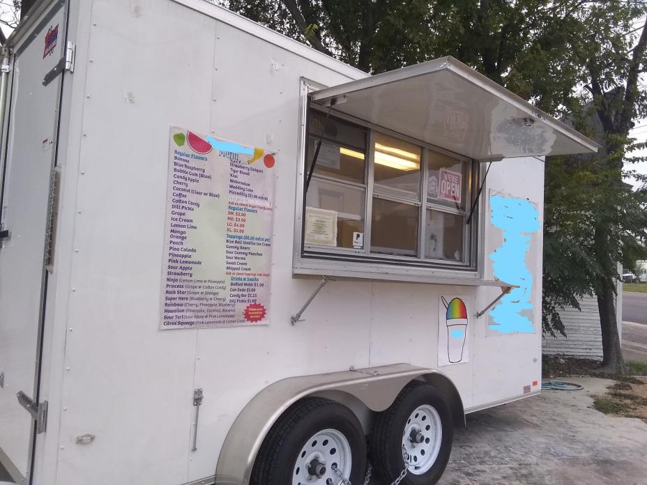 2018 7 x 14 Shaved Ice Concession Trailer Complete with equipment