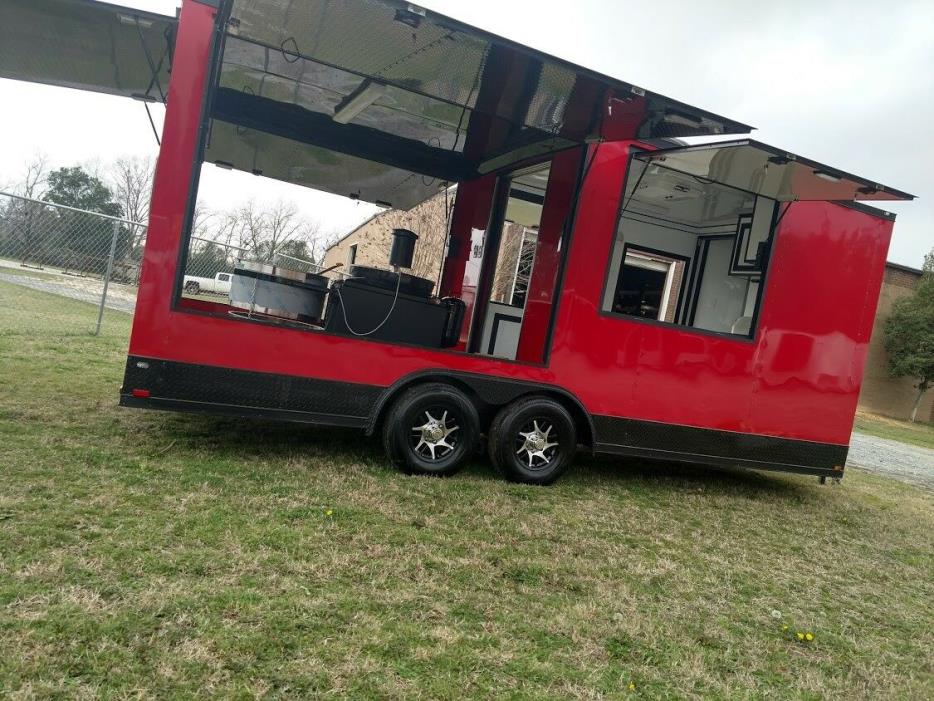 NEW 8.5x20 BBQ Gullwing Concession Food Trailer