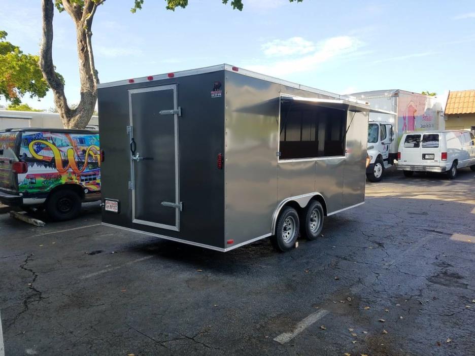 NEW 8.5 X 12 Enclosed Concession Food Vending Trailer W/ Equipment