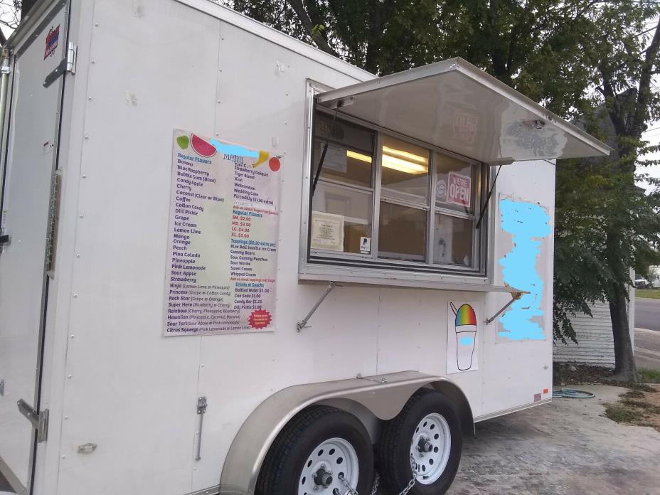 2018 7 x 14 Shaved Ice Concession Trailer Complete with equipment TURNKEY