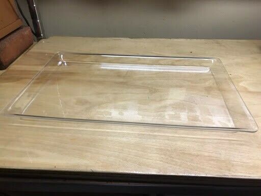 Shallow Clear Bakery Display Tray 12x18x1 Acrylic - 3 pieces unused