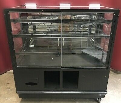 48” Dry Glass Bakery Display Case Donut Bagel Bread Cabinet Retail Rack #8868