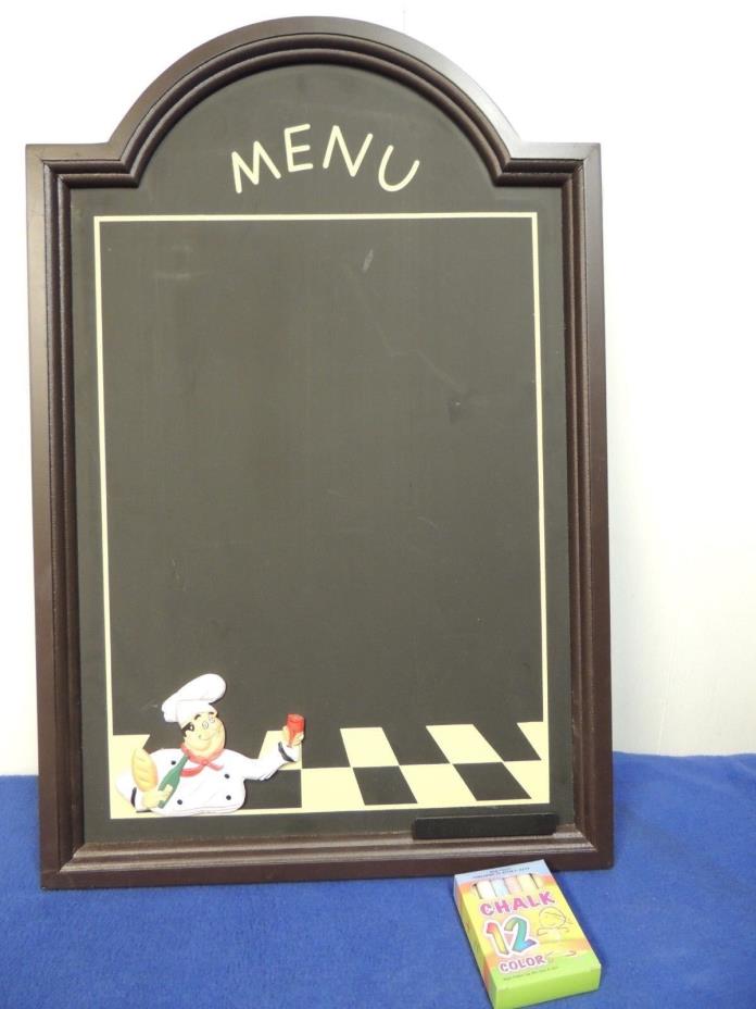 Large Fat French Chef Blackboard Menu Board Wall Hanging