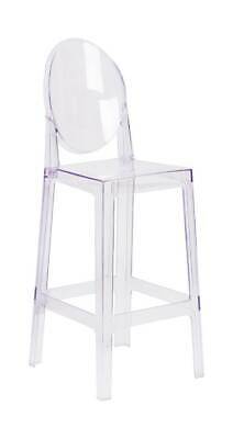 Ghost Barstool in Transparent Crystal with Oval Back [ID 3543488]
