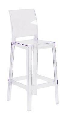 Ghost Barstool in Transparent Crystal with Square Back [ID 3543491]