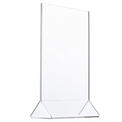 TWING Clear Plastic Table Menu Stand, Card Display, Upright Ad Photo Frame,