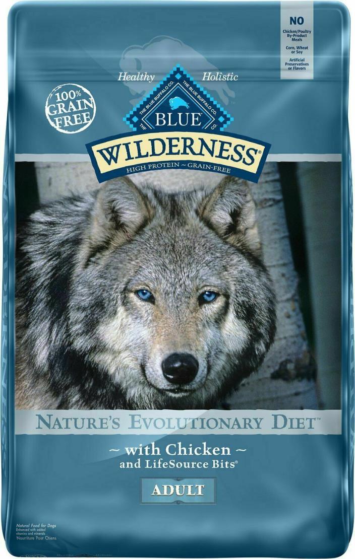 Blue Buffalo Blue Wilderness Adult Chicken Recipe Dry Dog Food 24Lbs