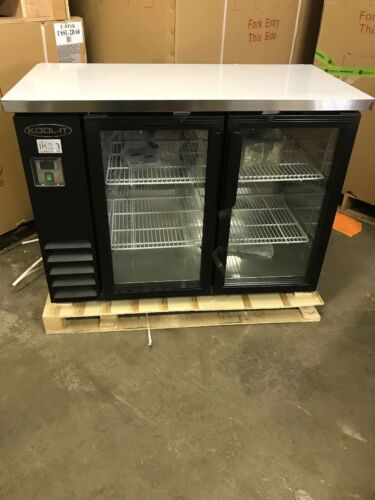 MVP KOOL IT IKON KBB-48-2G 48” 2 Glass Door Back Bar Cooler Refrigerator