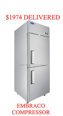 Double Split Top and Bottom 2 Door Commercial Store Restaurant Freezer NSF