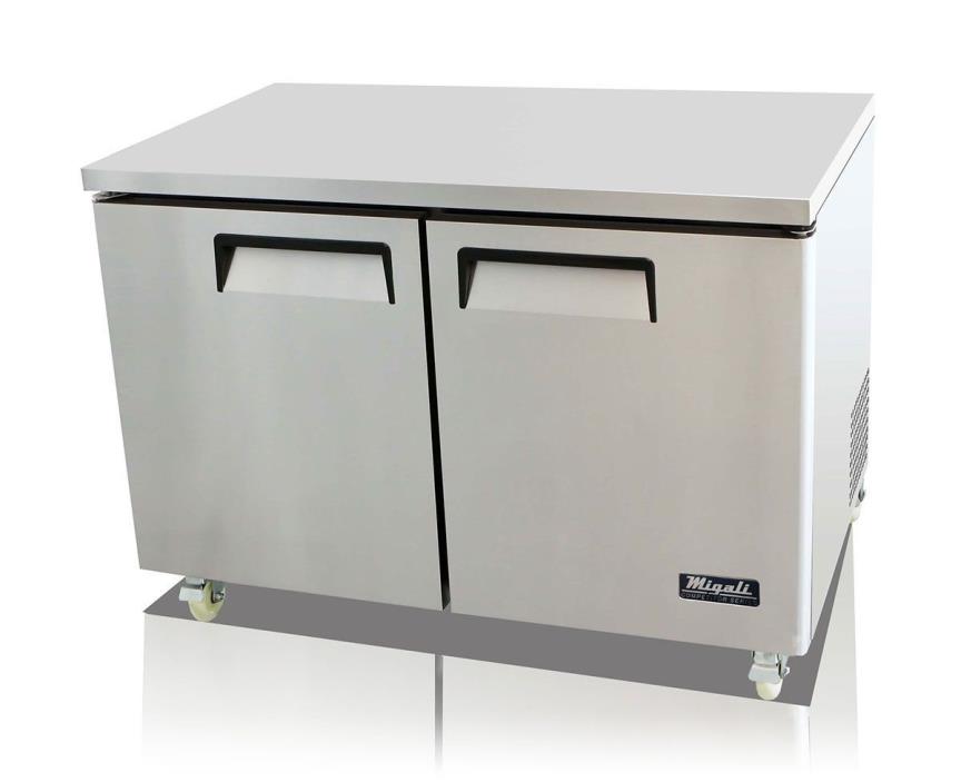 MIGALI C-U48F UNDER-COUNTER & WORK TOP FREEZER TWO SOLID DOORS WITH WARRANTY