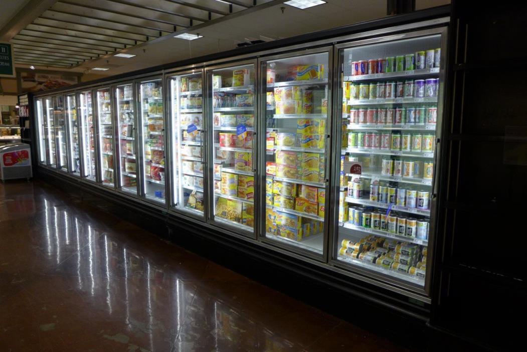 Zero Zone RVZC30 13-Door 34' Freezer Frozen Ice Cream Grocery Case LED Dr Case