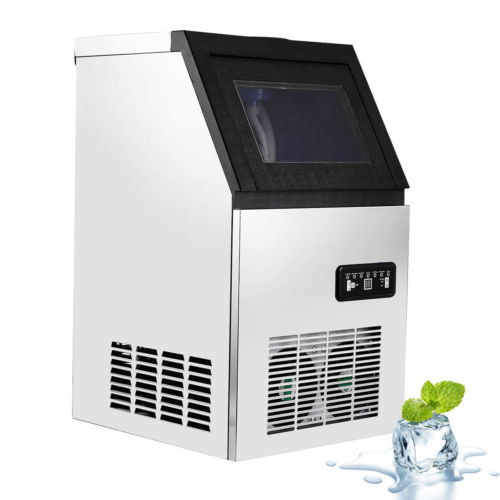 110Lbs Commercial ICE MAKER Cube Machines 330W ICE Sterilizer Freestanding