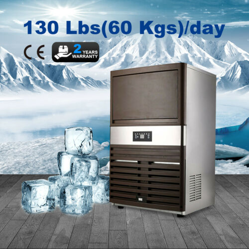 130lbs Built-In Commercial Ice Maker Undercounter Freestand Ice Cube Machine US