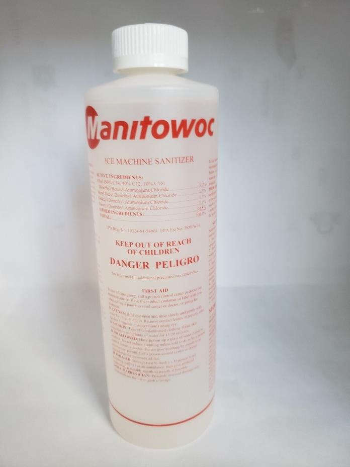 Manitowoc Ice Machine Sanitizer, 16 oz., Clear -