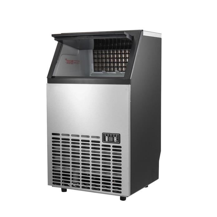 80kg/24hr Stainless Steel Commercial Ice Maker Ice Machine Icemaker Ice Making