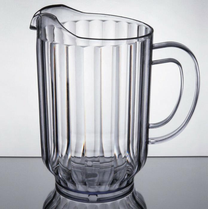 24 PACK Clear 60 Oz Plastic Round Bar Restaurant Water Soda Beer Serving Pitcher