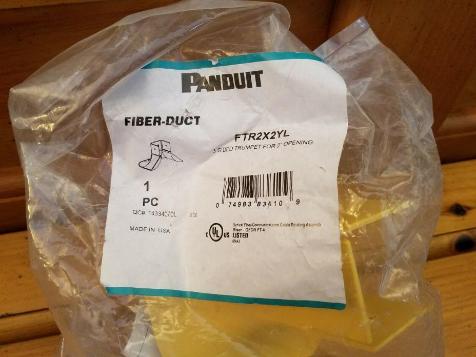 New Panduit FTR2X2YL 3 Sided Trumpet for 2