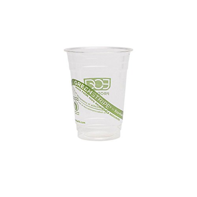 Eco-Products EP-CC16-GS GreenStripe Renewable & Compostable Cold Cups, 16 oz, of