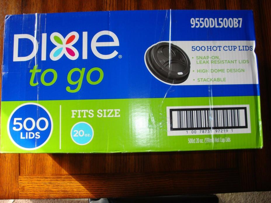 Dixie to go Hot Cup Lids 9550DL500B7  Open Box 350 Count Box for 20oz. Cups  NEW