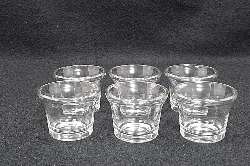 Libbey Glass Oyster Cocktail Votive Tealite Holders 6 Total