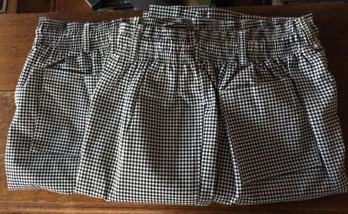 Two pair NEW Chef Works Size 4XL Checkered Baggy Designer Chef Pants SHIPS FREE