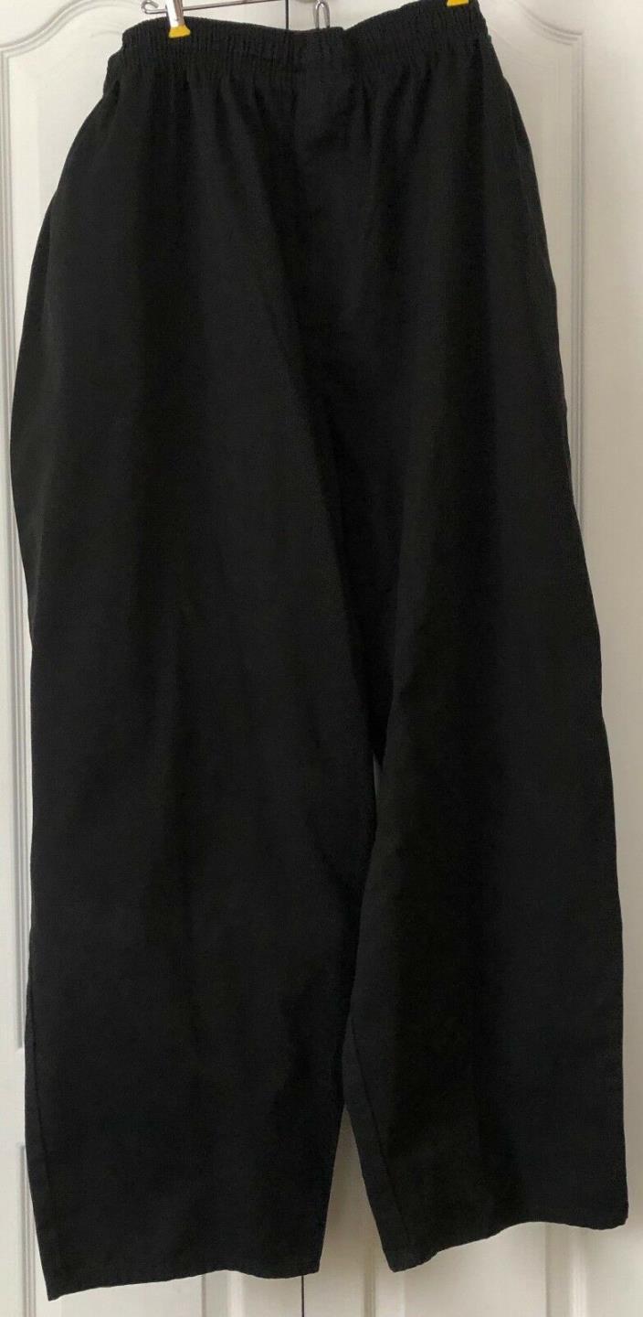 Uncommon Threads Chef Pants Black Size 4XL Pockets Elastic waist band Style 4001