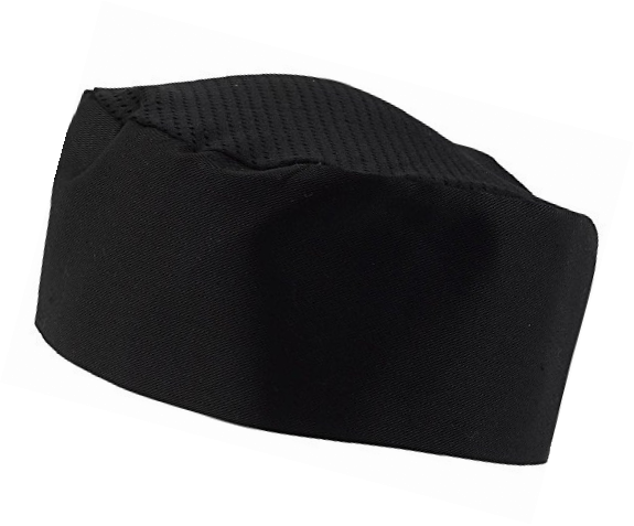 Black Chef Hat - Adjustable. One Size Fit Most (1)