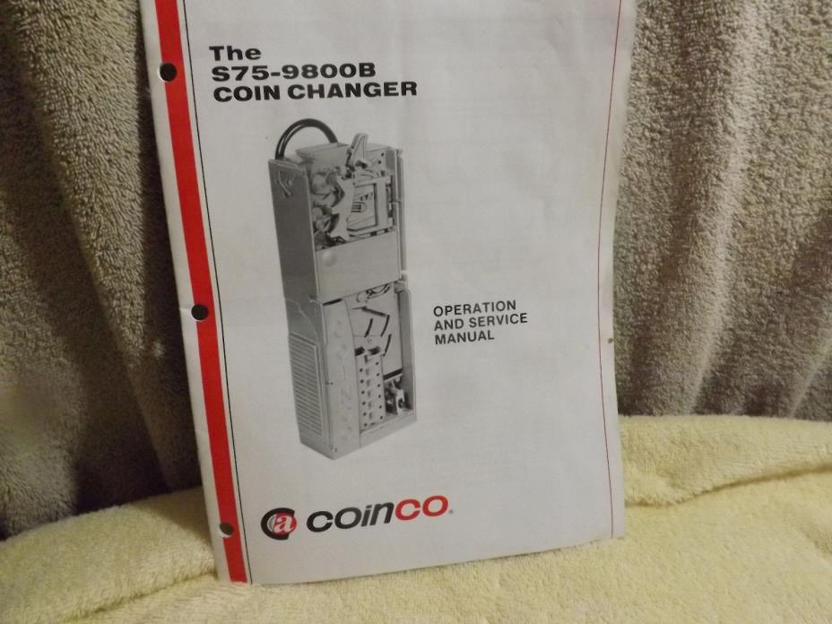 Coinco S75-9800B Coin Changers Operation and Service Manual