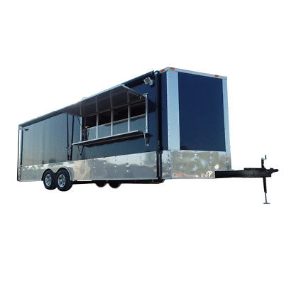 Concession Trailer 8.5' X 24' Indigo Blue Food Event Catering