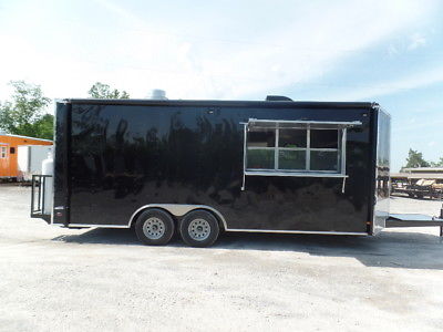 8.5x20 Concession Black Food Event Catering Trailer