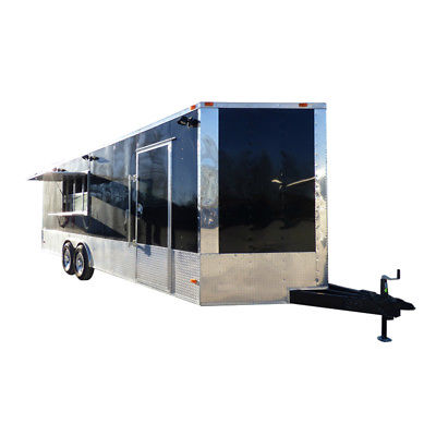 Concession Trailer 8.5' x 24' Black Food Event Catering